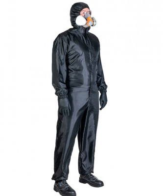 Комбинезон Jeta Safety JPC75-BL Ninja многоразовый защитный из полиэфирной ткани, 55 г/м2, черный